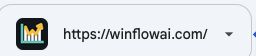 Search Console property selector showing https://winflowai.com/